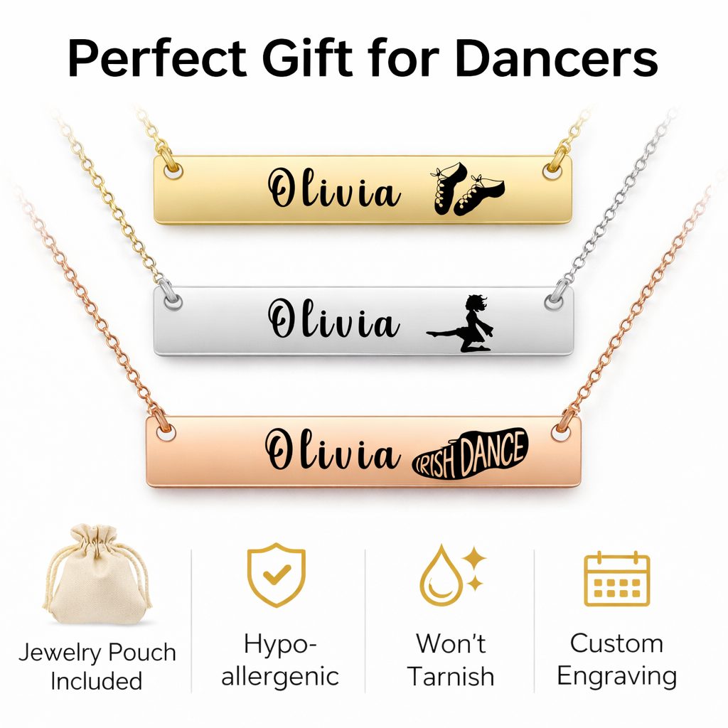 Personalized Irish Dance Bar Necklace