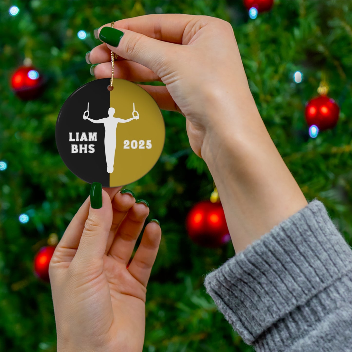 Personalized Gymnastics Christmas Ornament