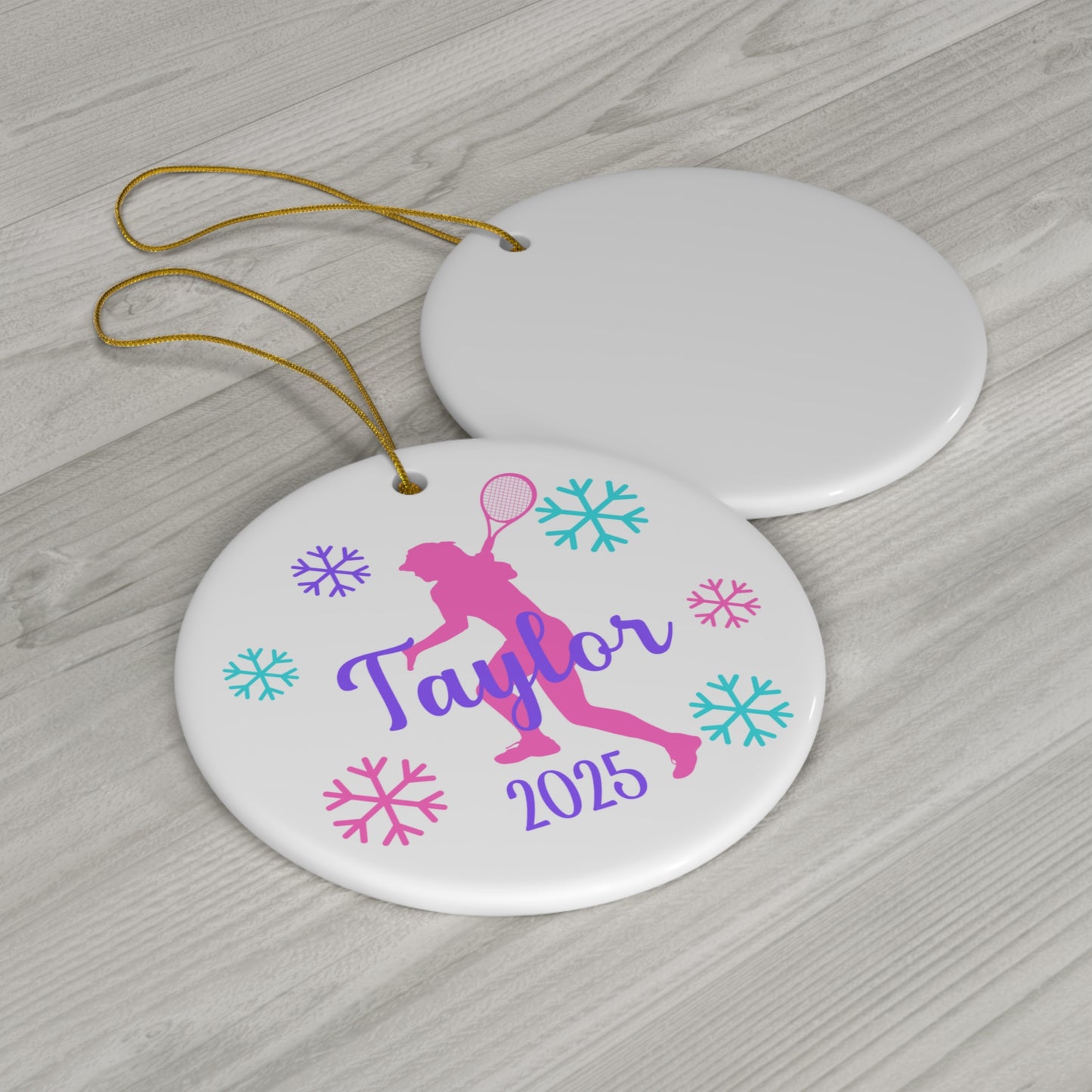 2025 Personalized Tennis Christmas Ornament