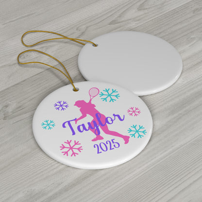 2025 Personalized Tennis Christmas Ornament