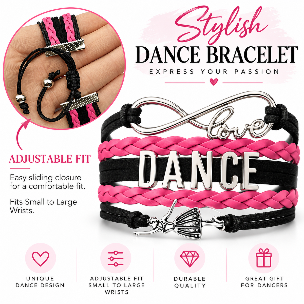 Girls Dance Infinity Jewelry Set