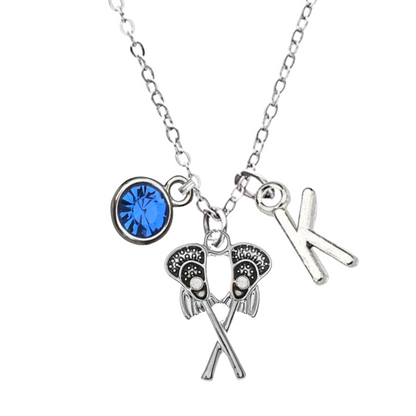 Personalized Girls Lacrosse Necklace