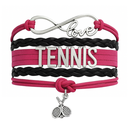 Girls Pink Tennis Infinity Bracelet
