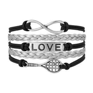 Girls Black Tennis Infinity Bracelet