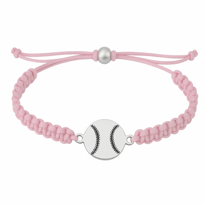 Baseball Stainless Steel Rope Bracelet - Pick Color