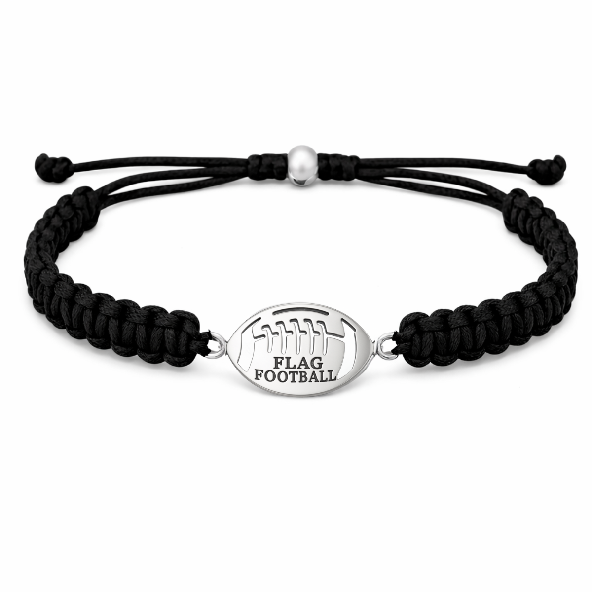 Flag Football Stainless Steel Rope Bracelet - Pick Color