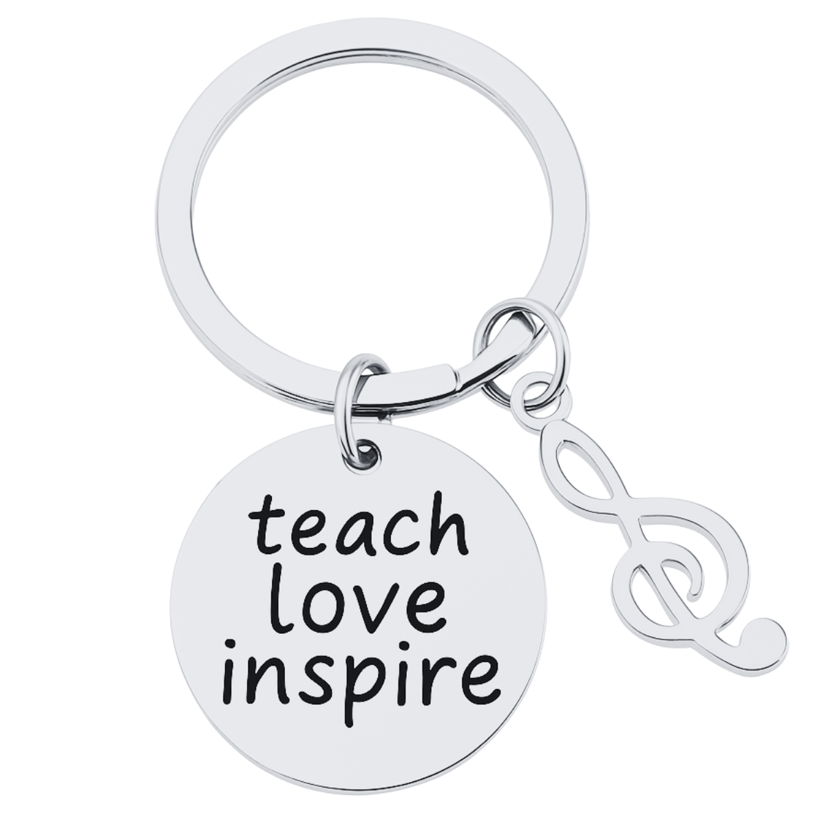 Music Teacher Keychain- Teach Learn Inspire