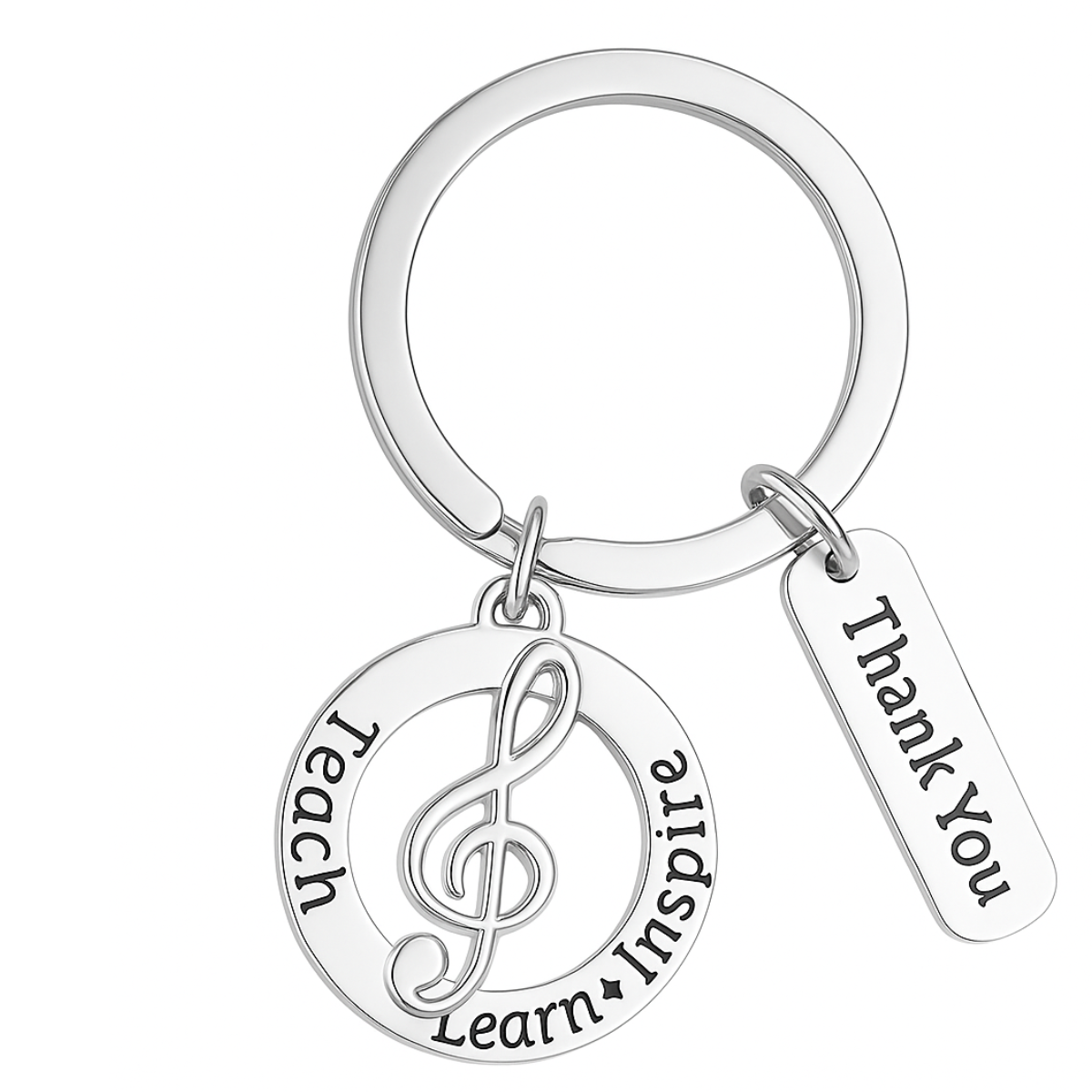 Music Teacher Keychain- Teach Learn Inspire