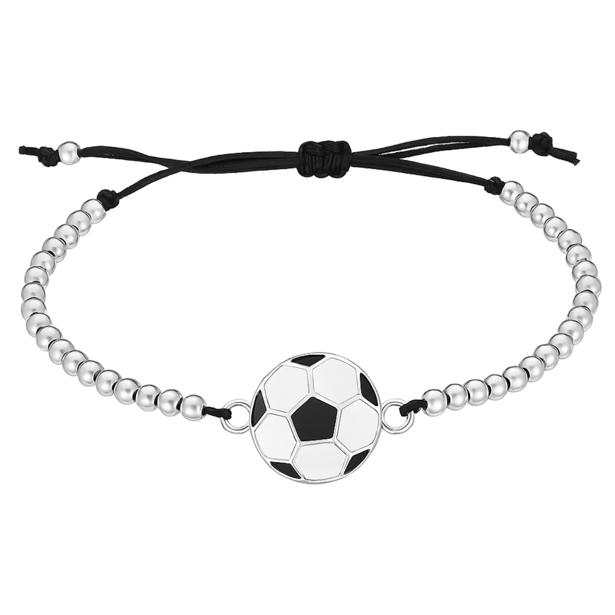 Soccer Beaded Charm Adjustable Bracelet - Pick Charm