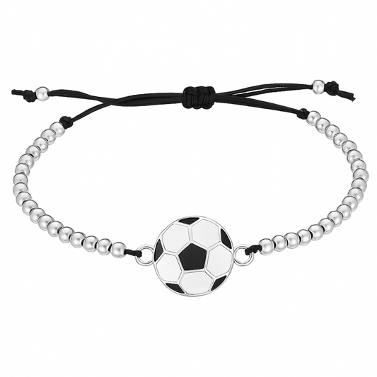 Soccer Beaded Charm Adjustable Bracelet - Pick Charm
