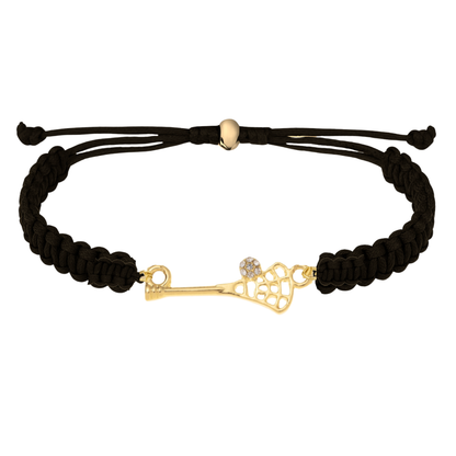Lacrosse CZ Ball Stick Rope Bracelet