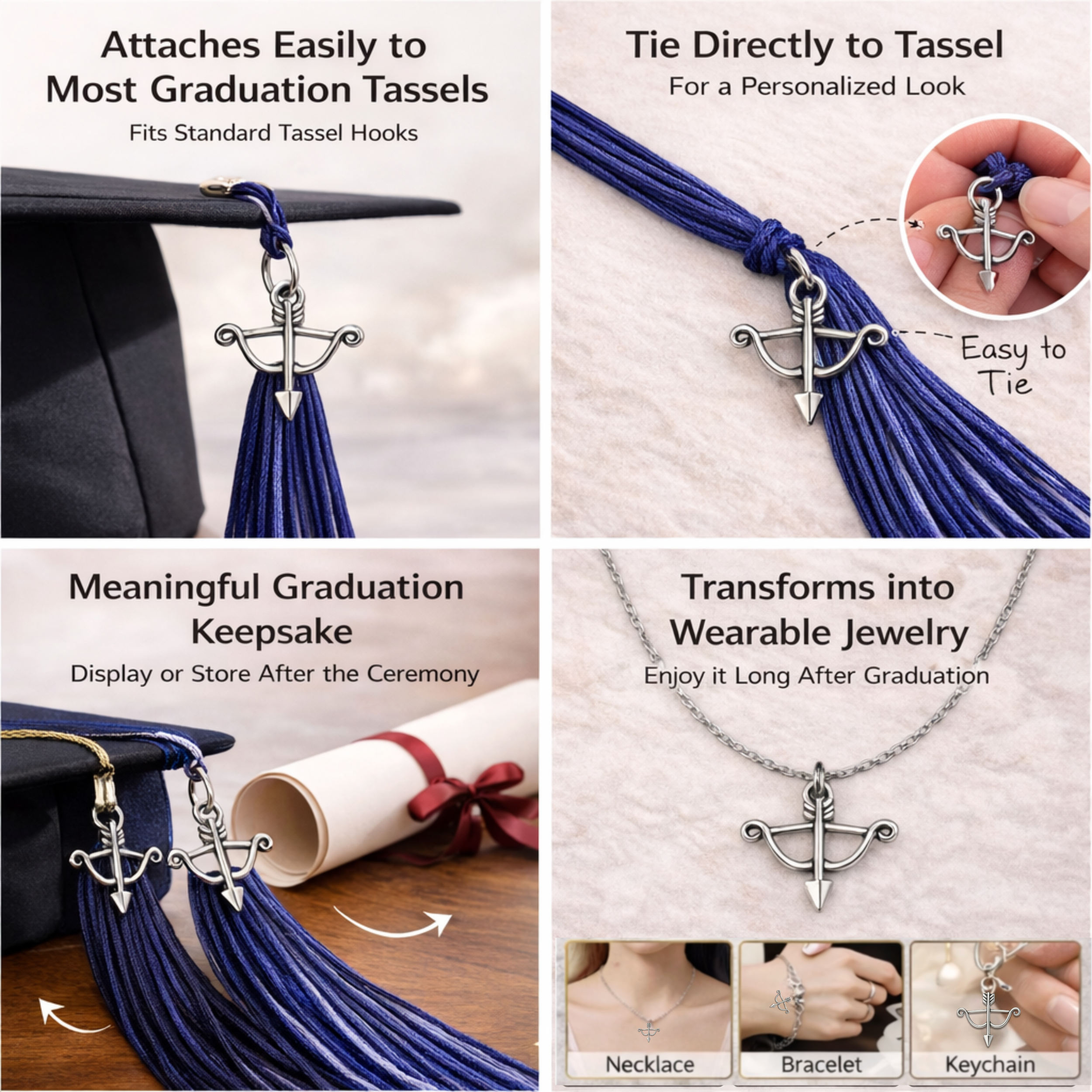 Archery Graduation Tassel Charm