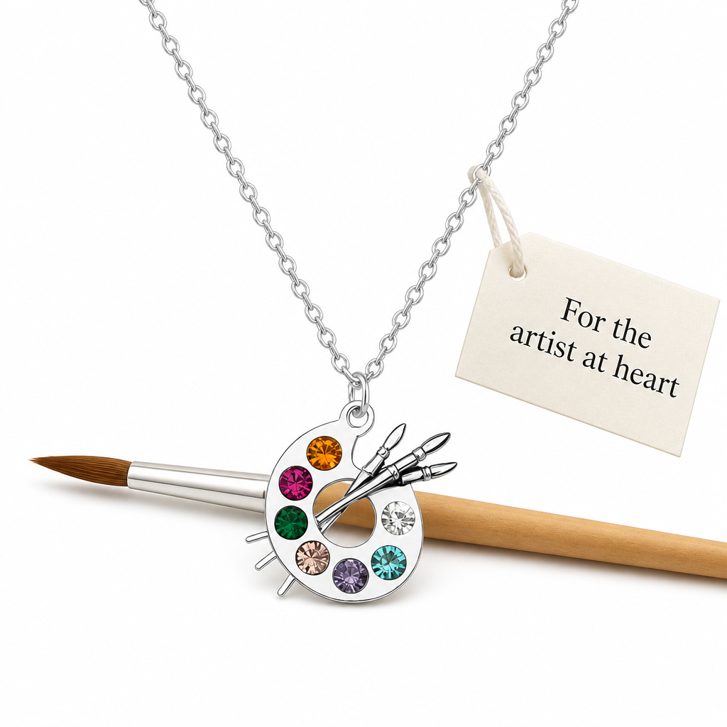 Artist Palette Charm Necklace