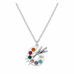Artist Palette Charm Necklace