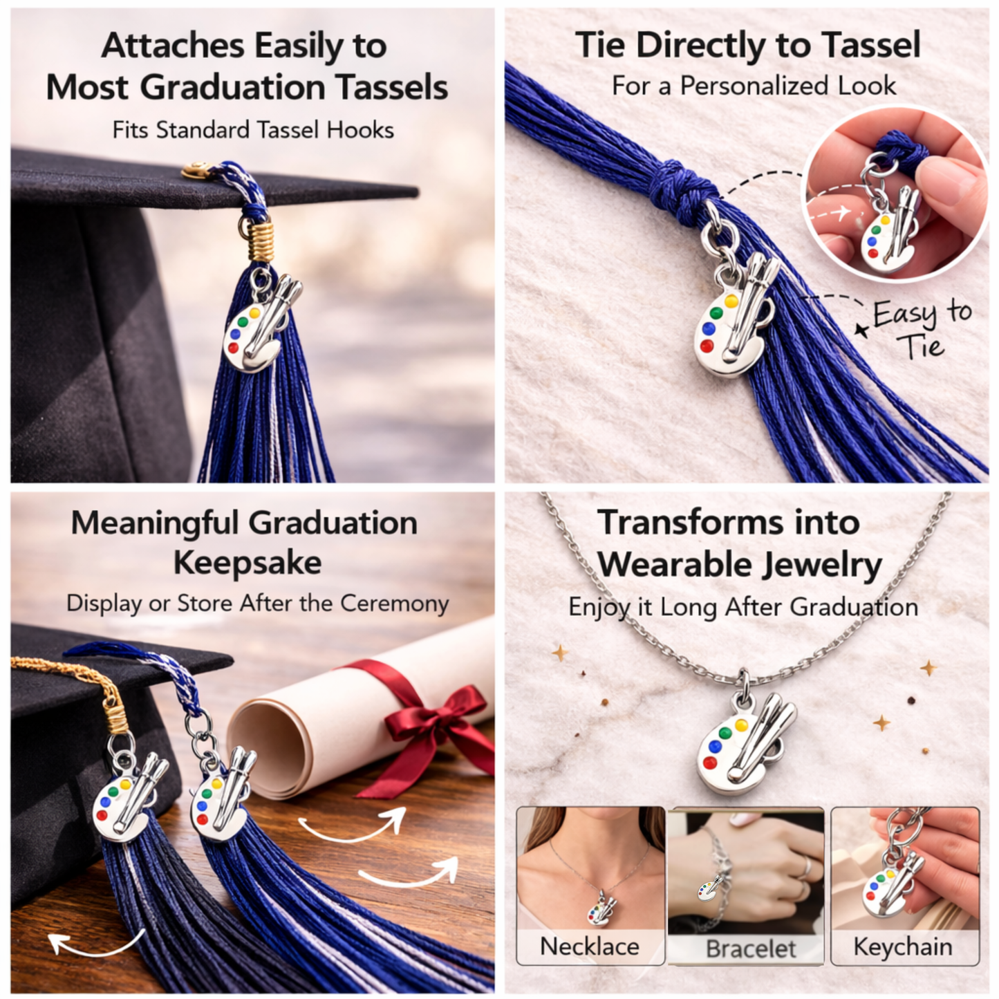 Art Graduation Tassel Charm