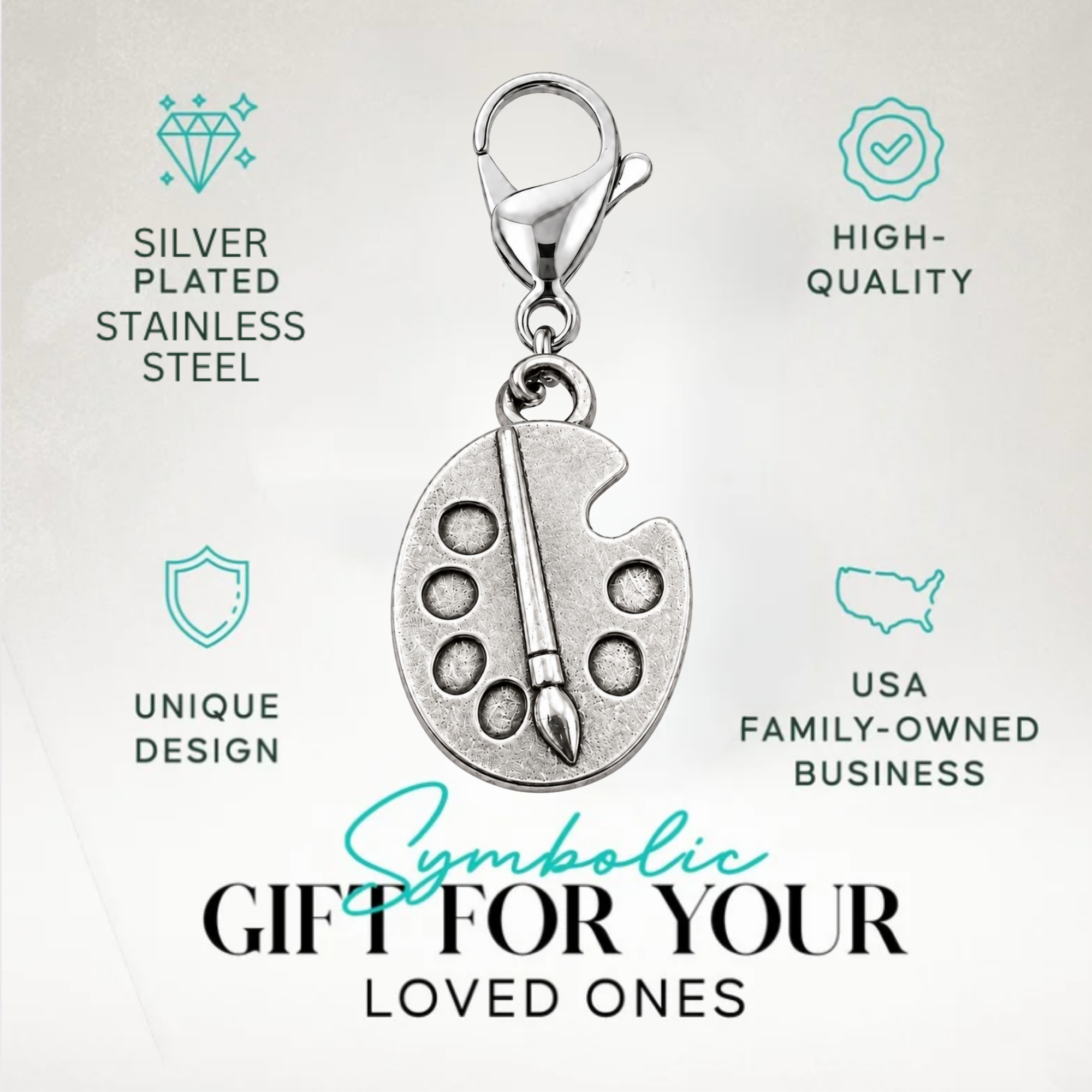 Artist Paint Clip On Zipper Pull