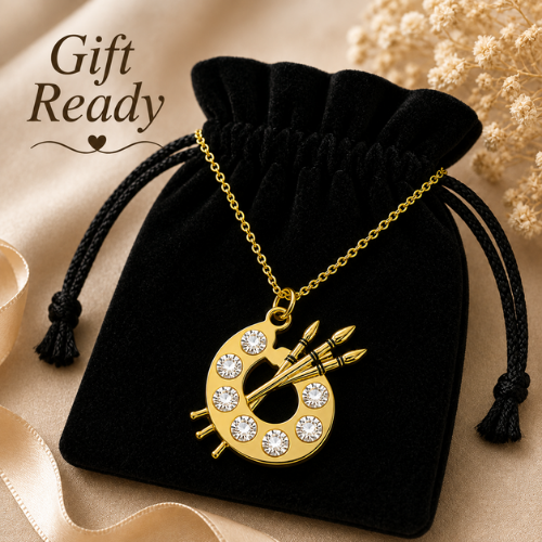 Artist Palette Charm Gold Necklace