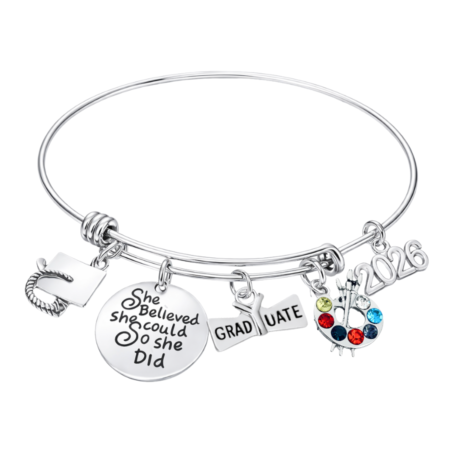 2026 Sports Graduation Bracelet - She Believed She Could- Pick Activity