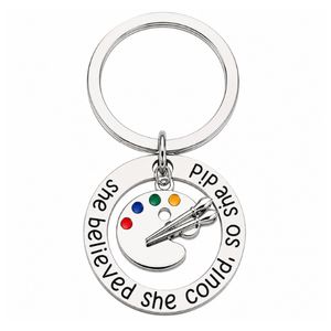 Artist Keychain- She Believed She Could So She Did
