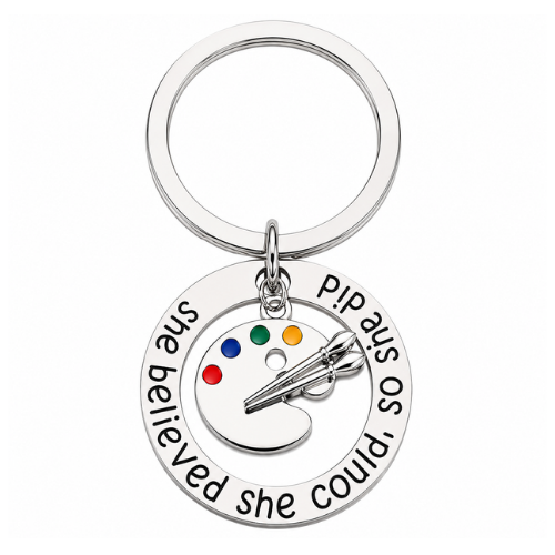 Artist Keychain- She Believed She Could So She Did