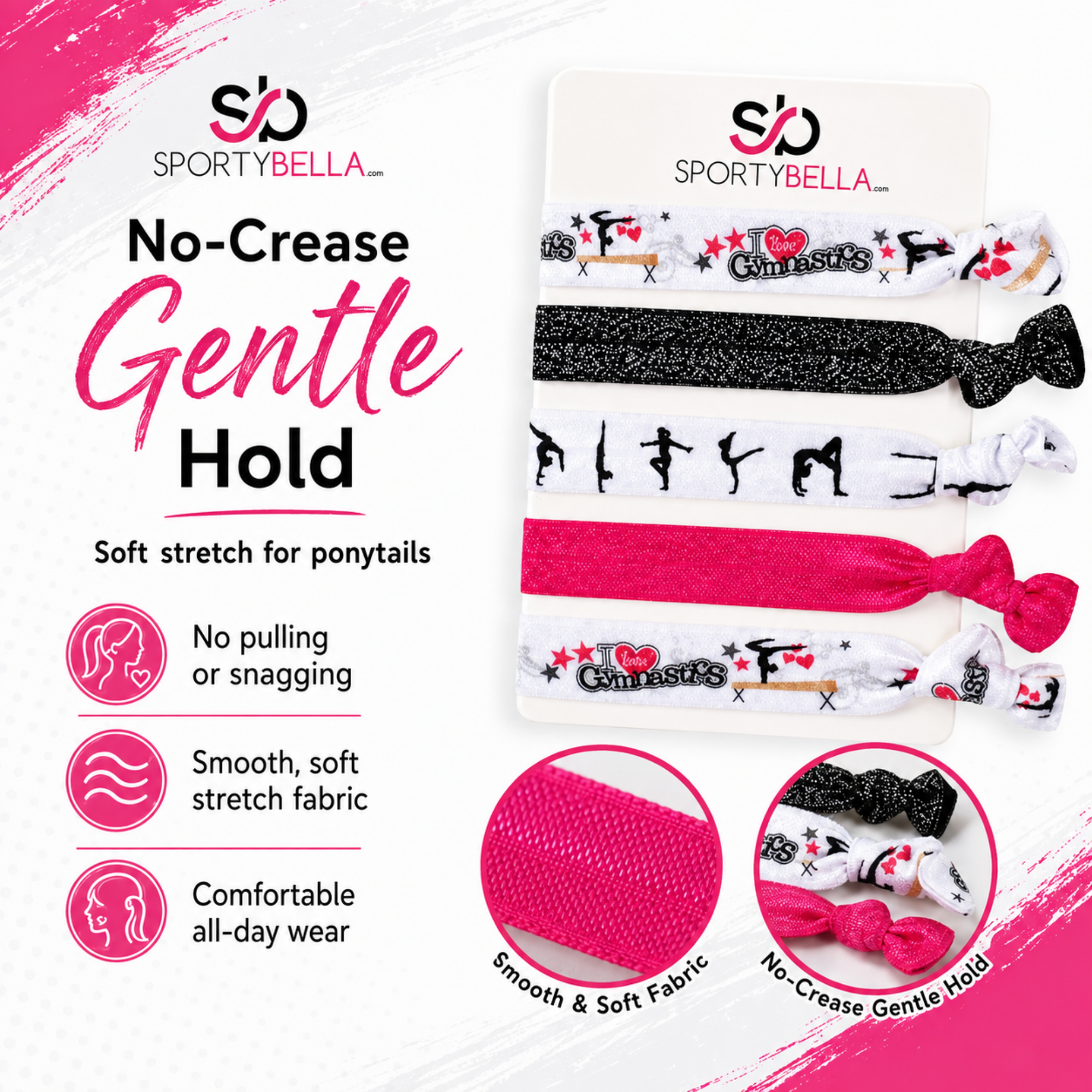 Girls Gymnastics Hair Ties Set