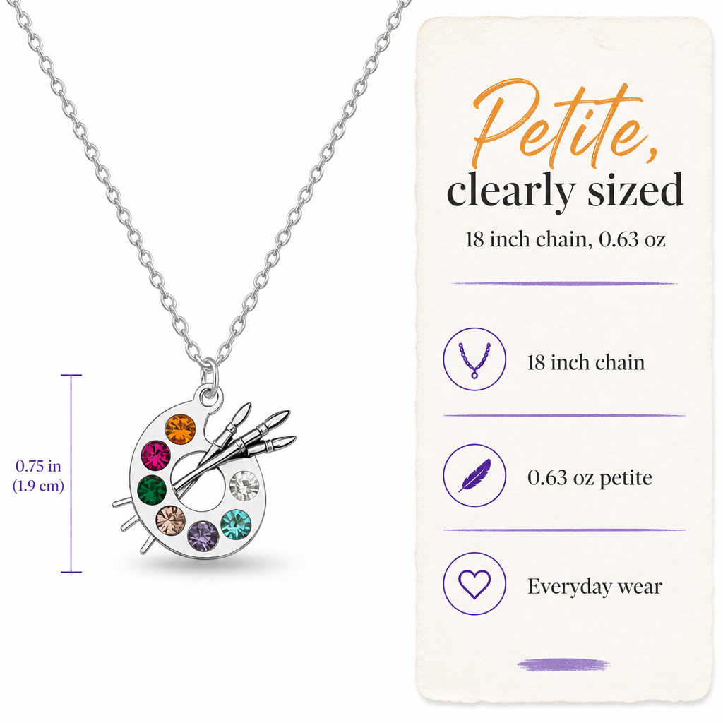 Artist Palette Charm Necklace