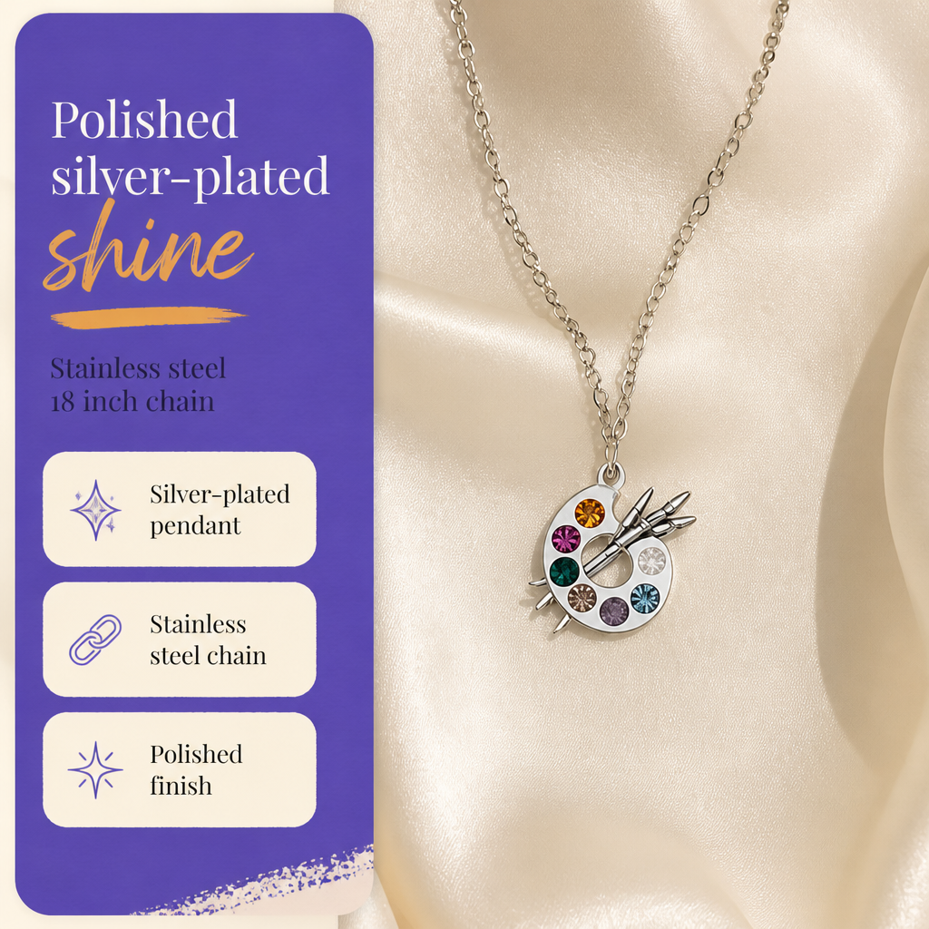 Artist Palette Charm Necklace