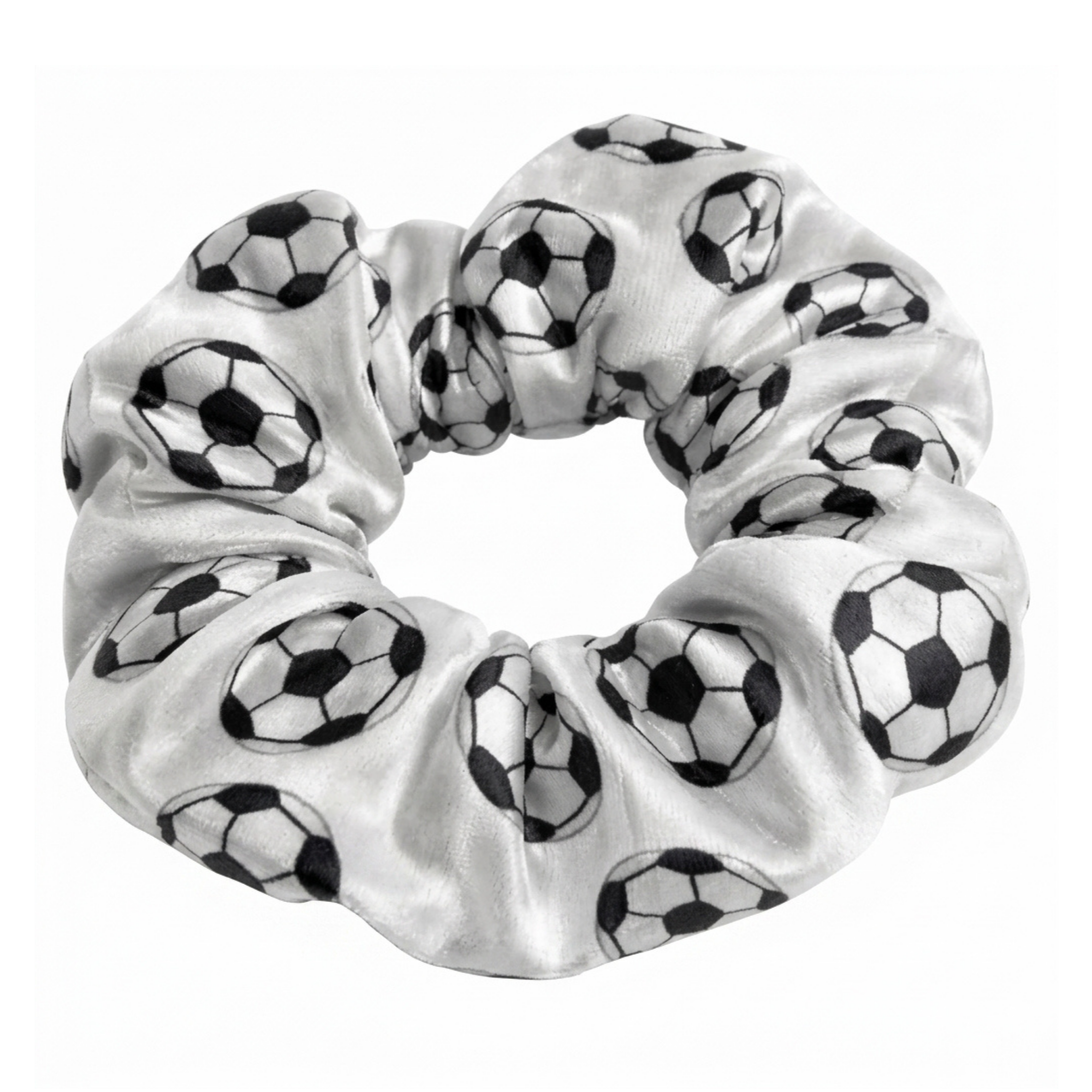 Soccer Premium Velvet Scrunchie