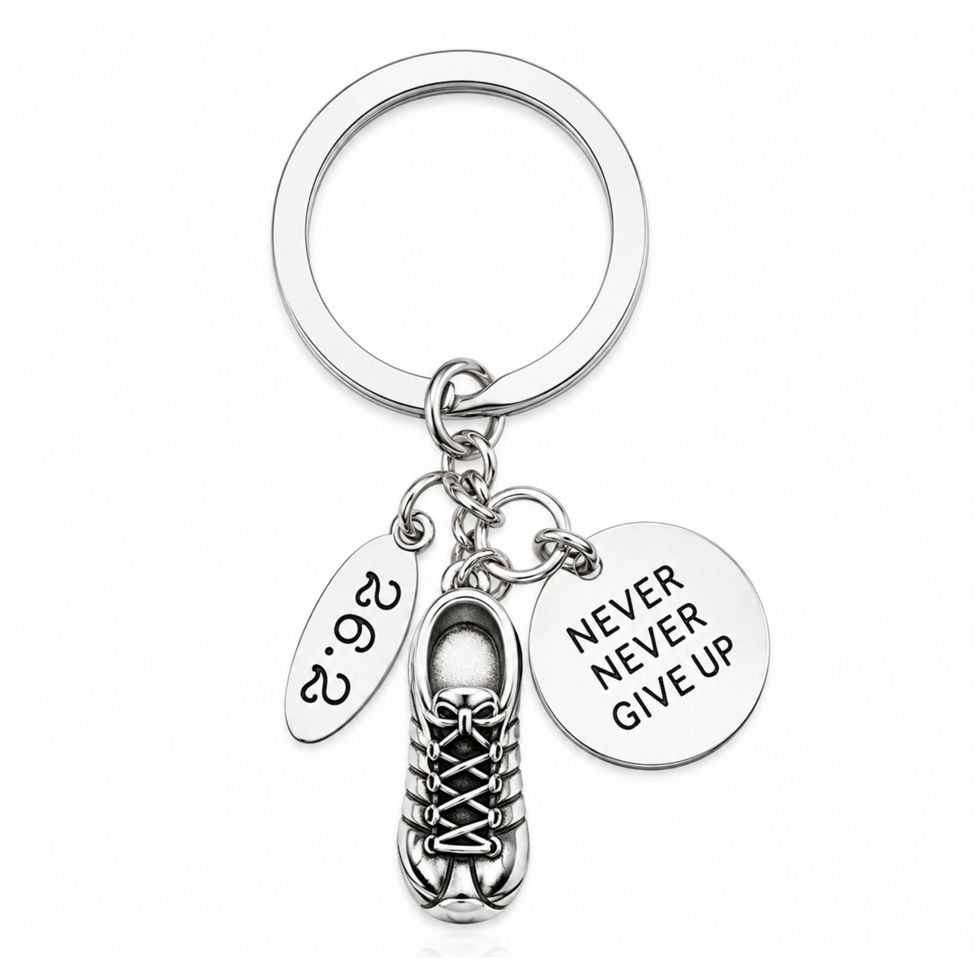Marathon Runner Never Give Up Keychain