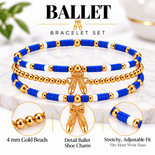Ballet Dance Bracelet Stack
