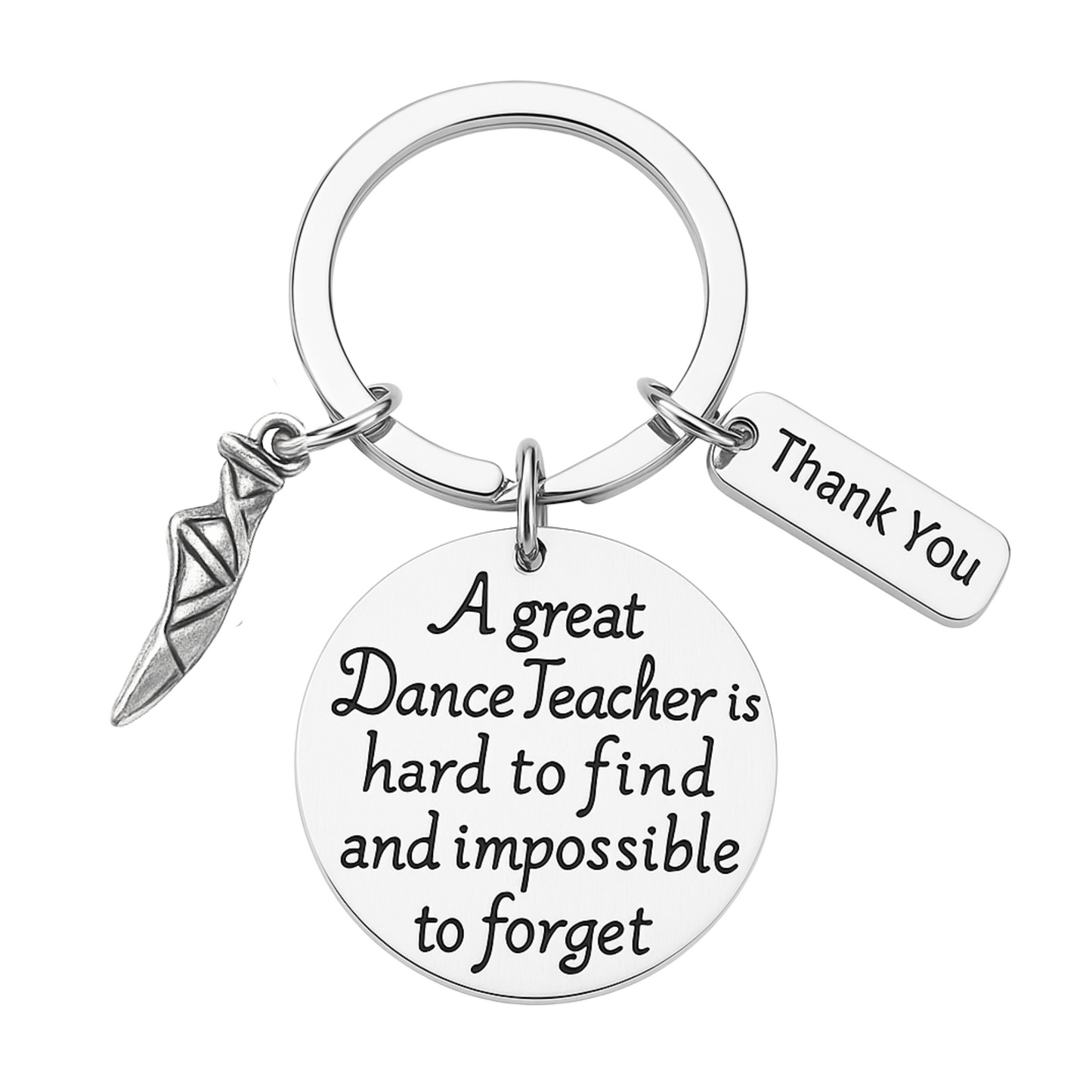 Ballet Dance Teacher Keychain- Great Teacher is Hard to Find