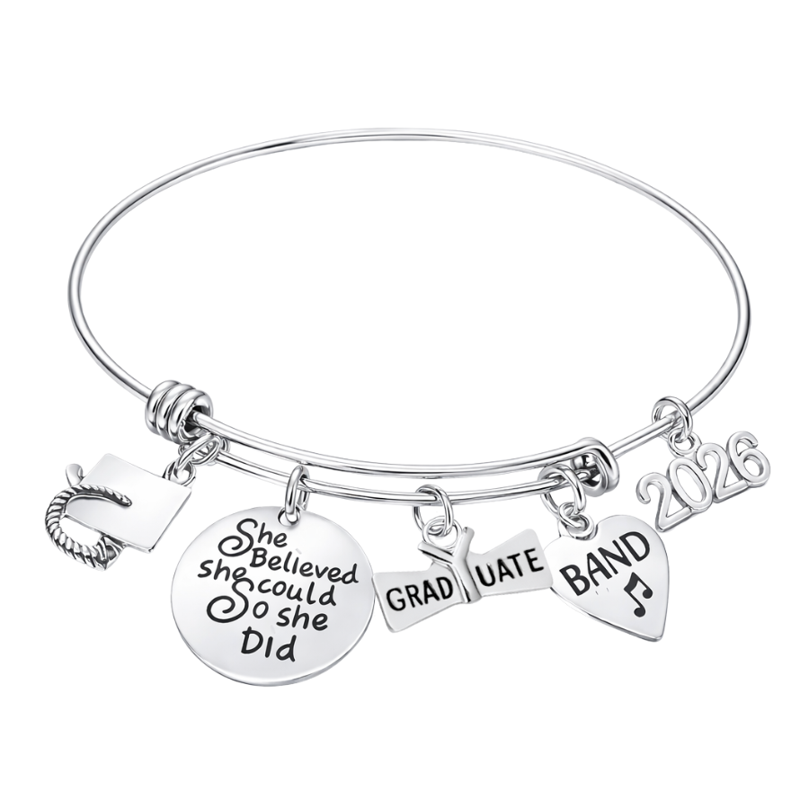 2026 Sports Graduation Bracelet - She Believed She Could- Pick Activity