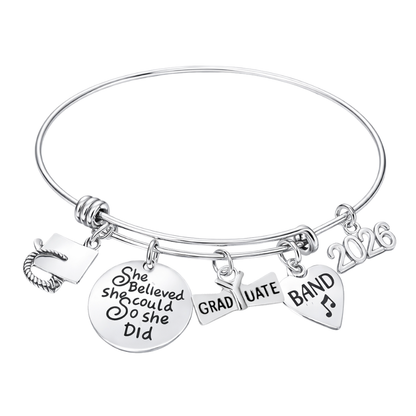 2026 Sports Graduation Bracelet - She Believed She Could- Pick Activity