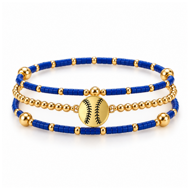 Softball Game Day Bracelet Stack