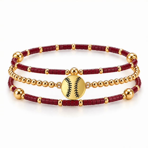 Softball Game Day Bracelet Stack