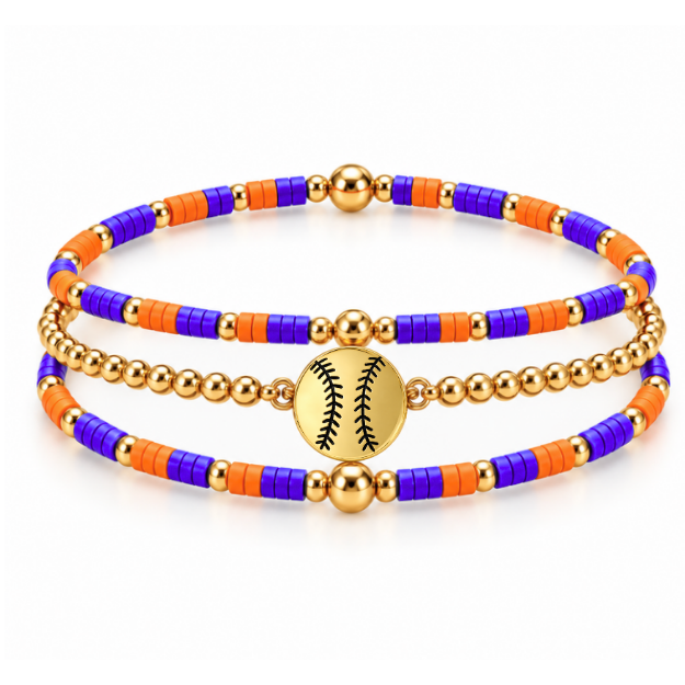 Softball Game Day Bracelet Stack