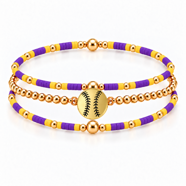 Softball Game Day Bracelet Stack