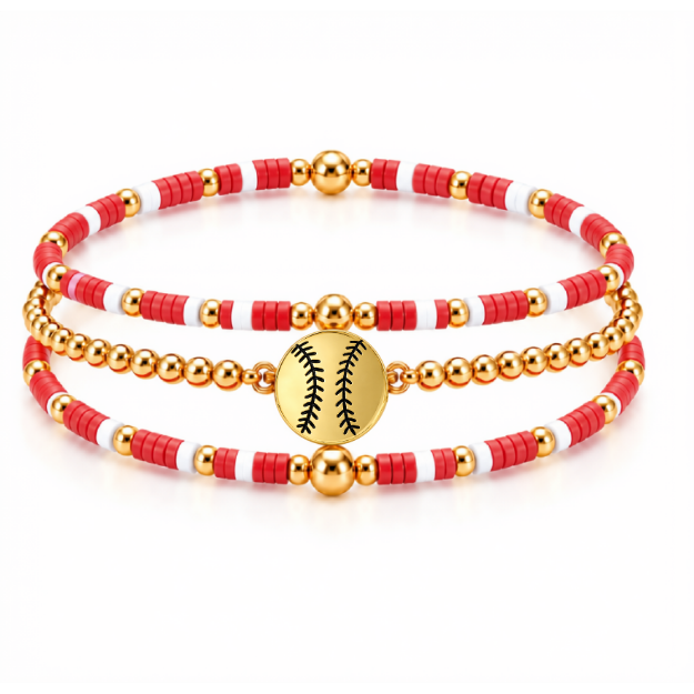 Softball Game Day Bracelet Stack