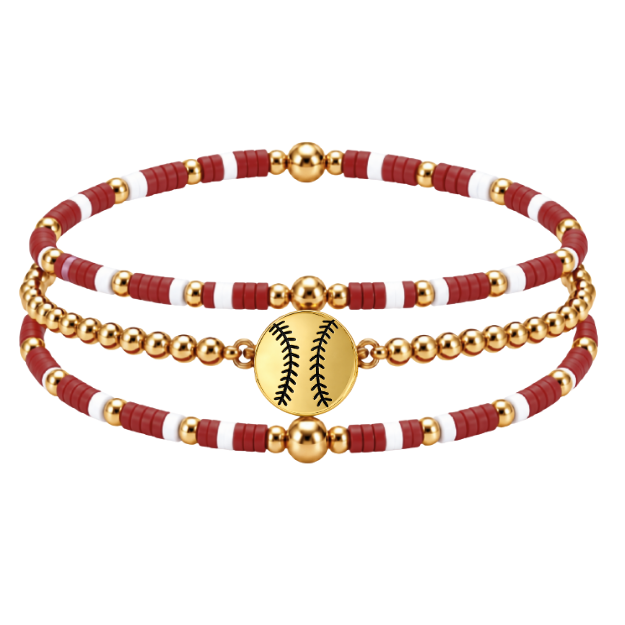 Softball Game Day Bracelet Stack