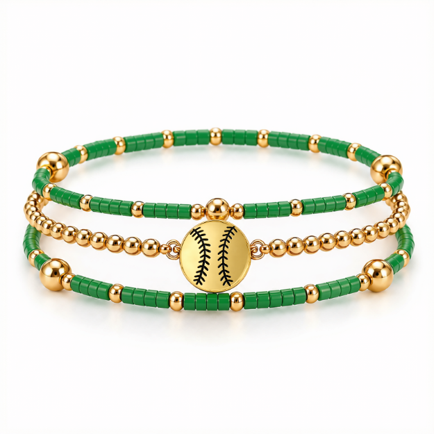 Softball Game Day Bracelet Stack