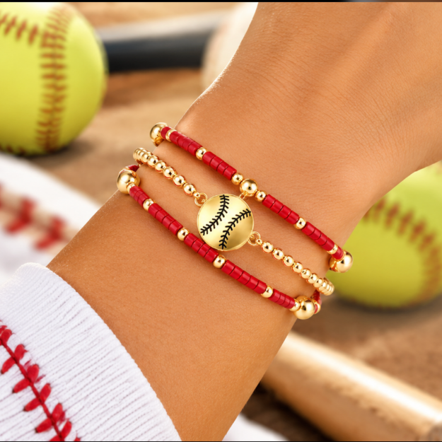 Softball Game Day Bracelet Stack
