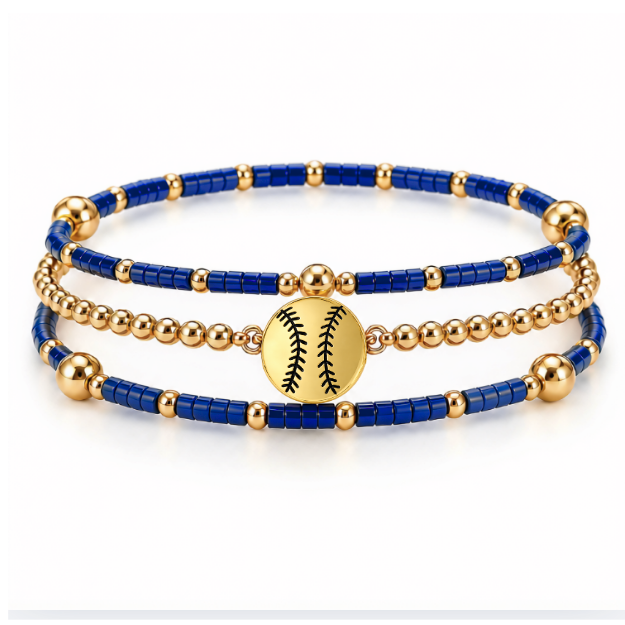 Softball Game Day Bracelet Stack