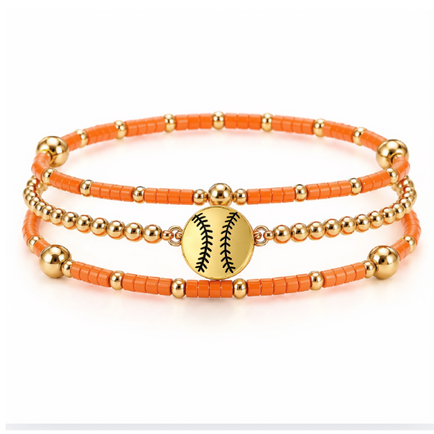 Softball Game Day Bracelet Stack