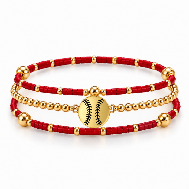 Softball Game Day Bracelet Stack