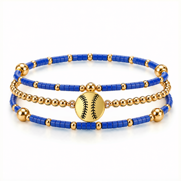Softball Game Day Bracelet Stack