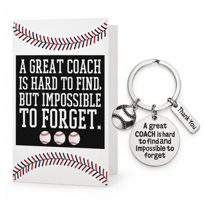 Baseball Coach Card & Keychain Gift Set