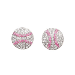 Baseball Rhinestone Earrings