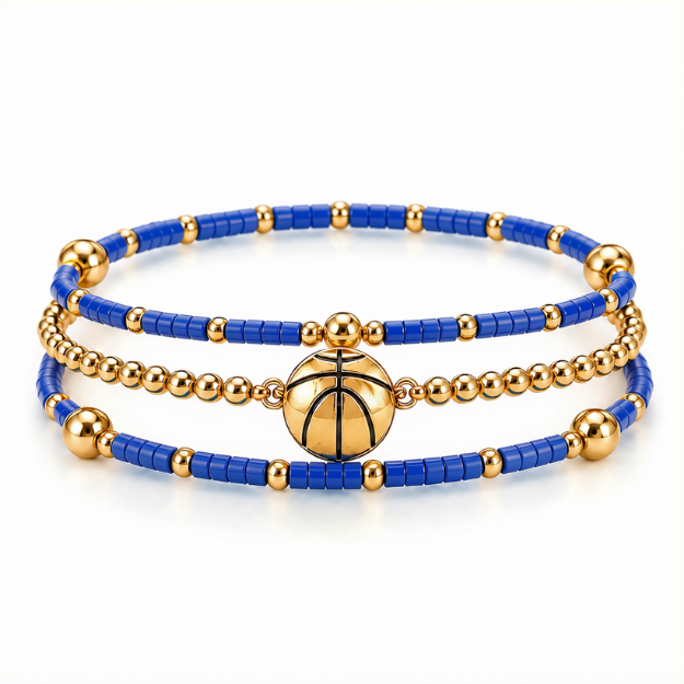 Basketball Game Day Bracelet Stack