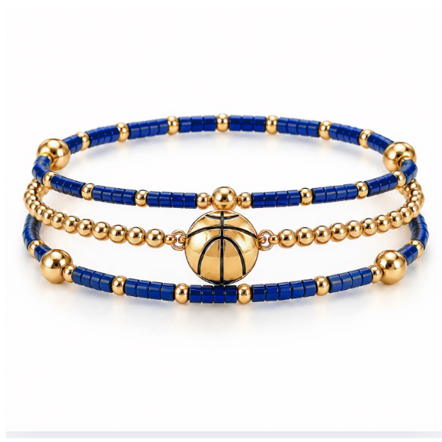 Basketball Game Day Bracelet Stack