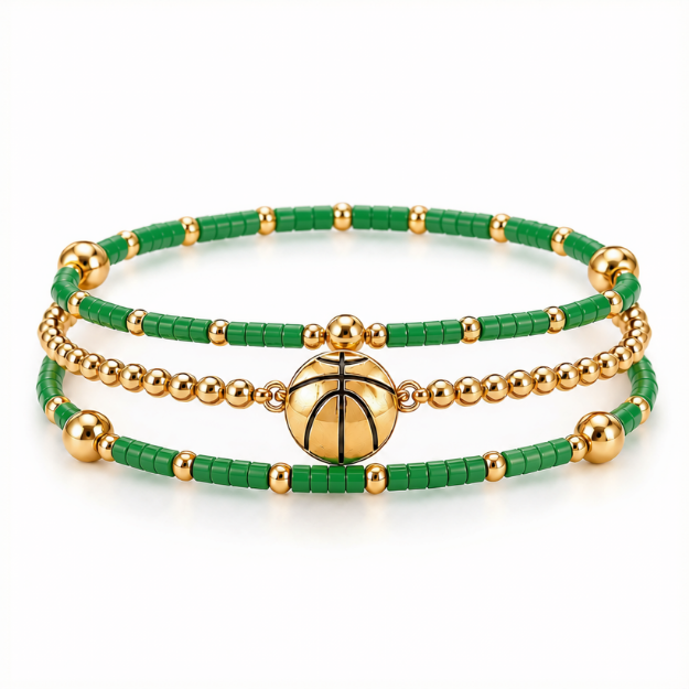 Basketball Game Day Bracelet Stack